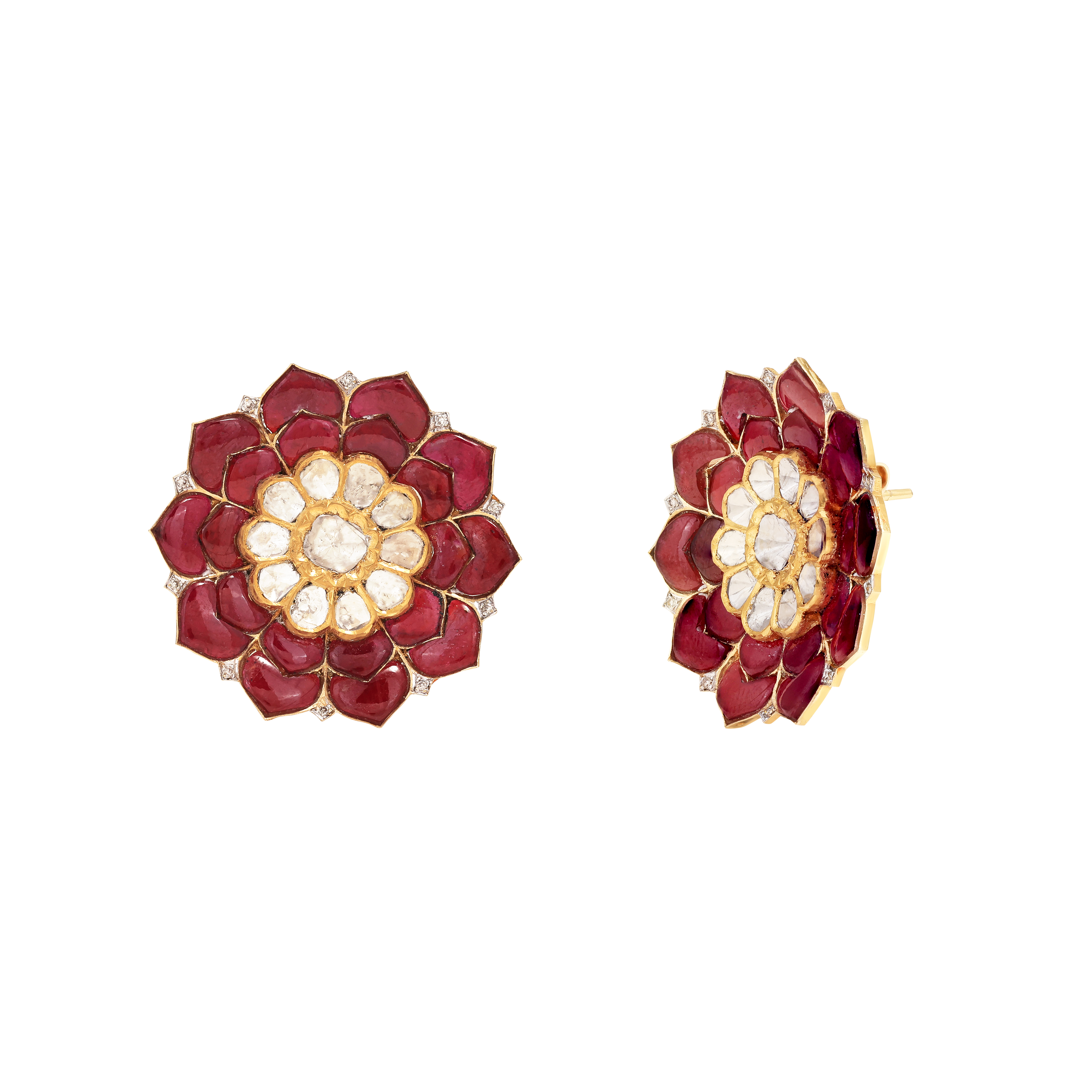 Ruby Talaf Floral Studs
