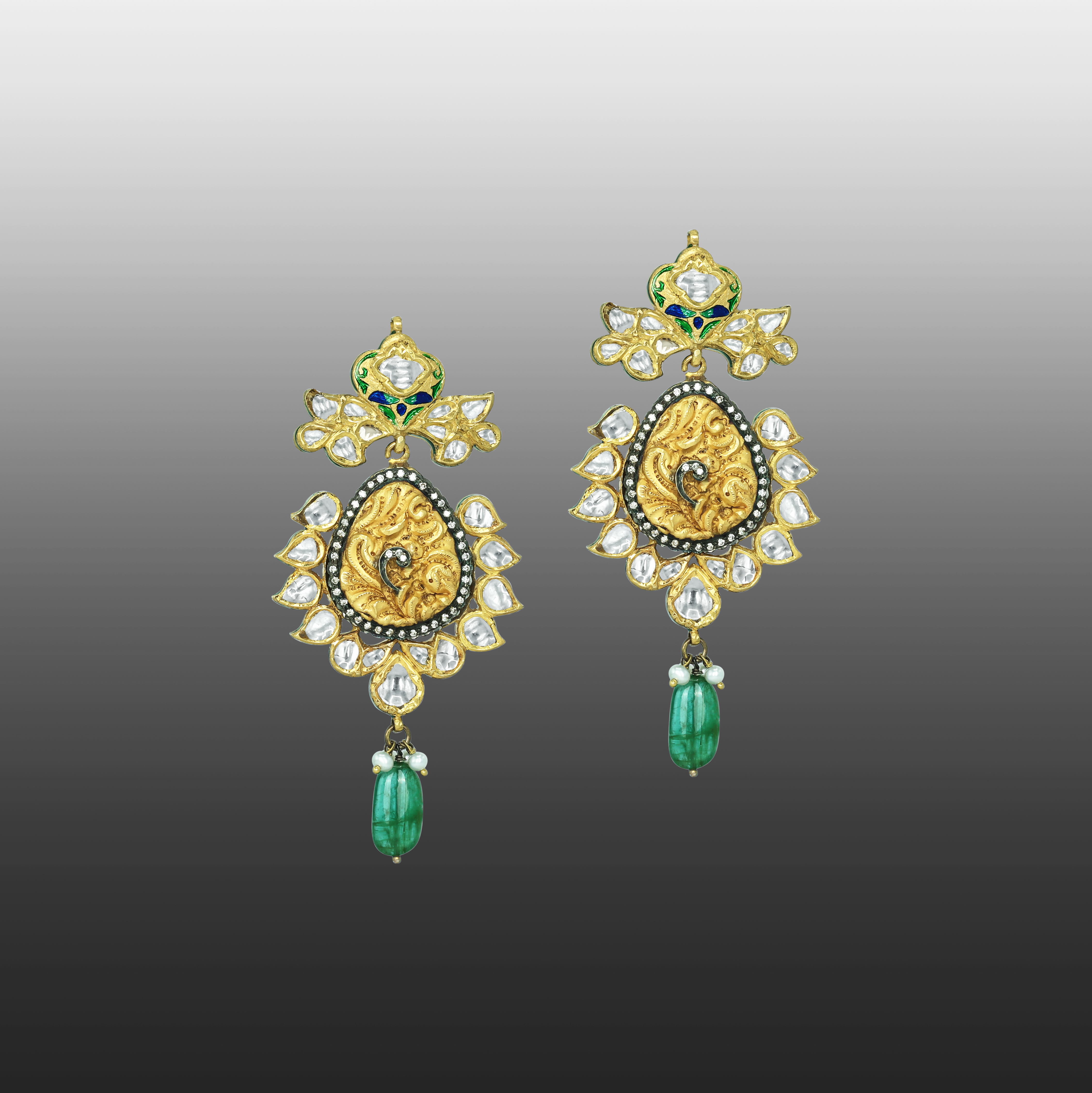 Earring with (NKCS0036-KMPE1117) Necklace