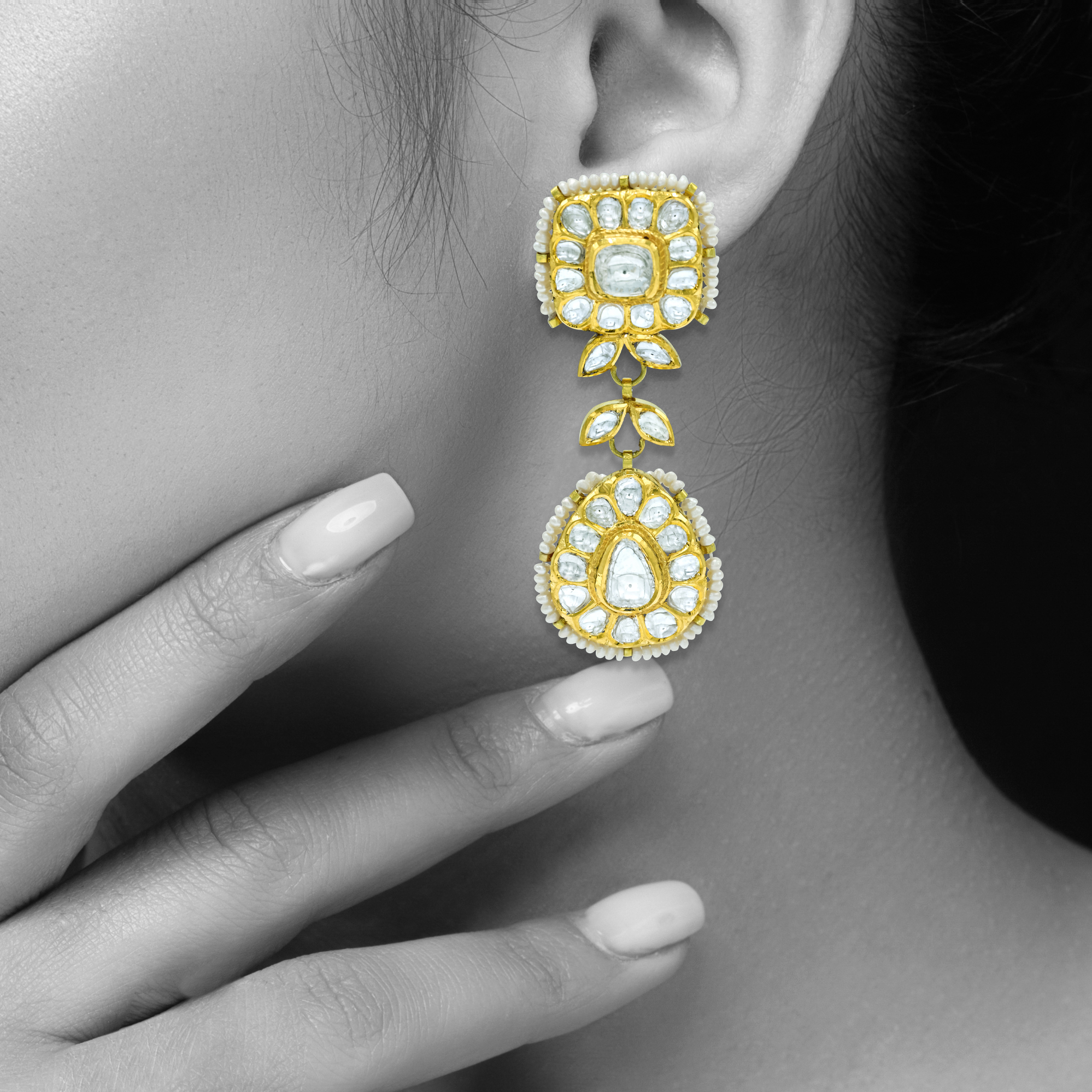 Earring with (SNO6020-KMNE3245) Necklace