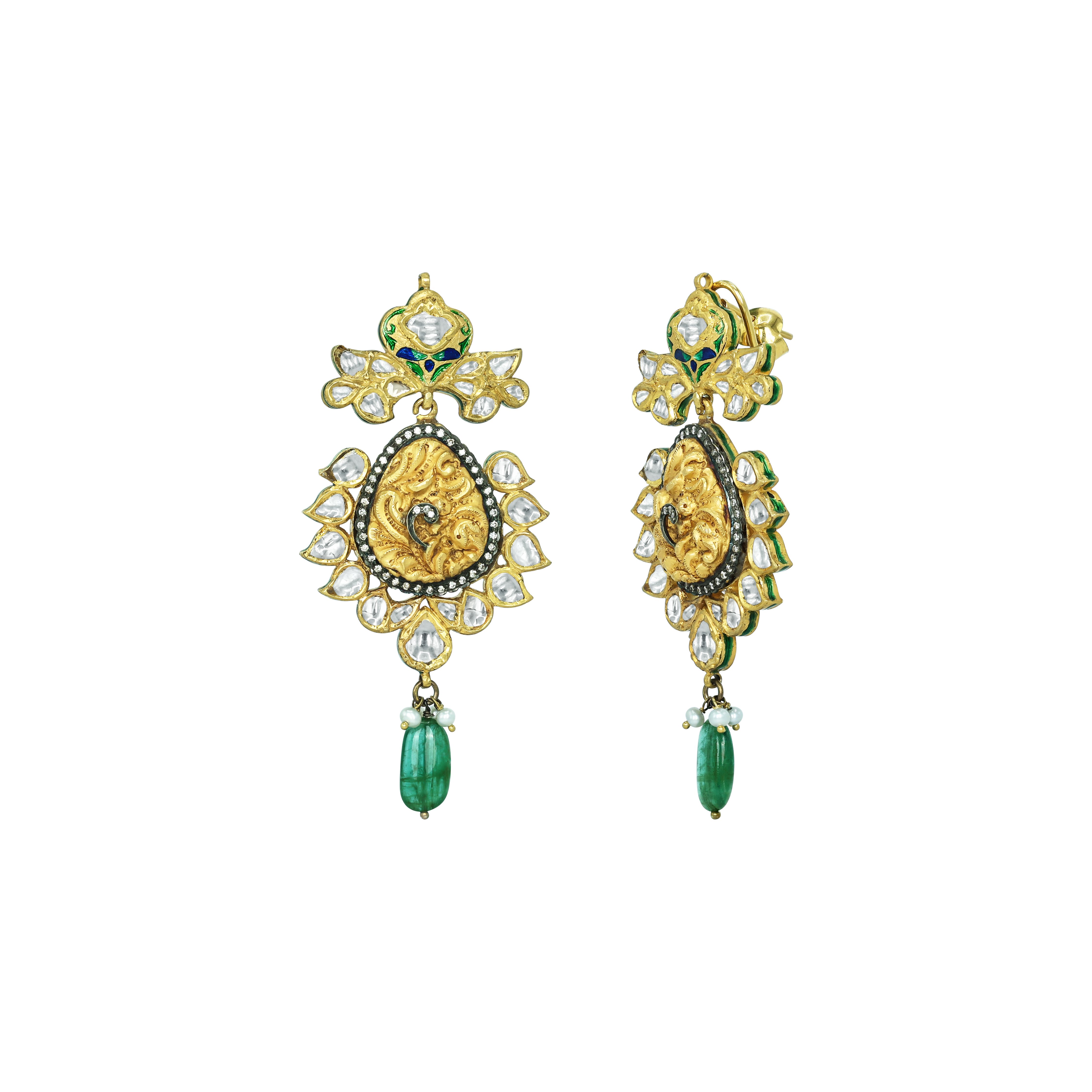 Earring with (NKCS0036-KMPE1117) Necklace