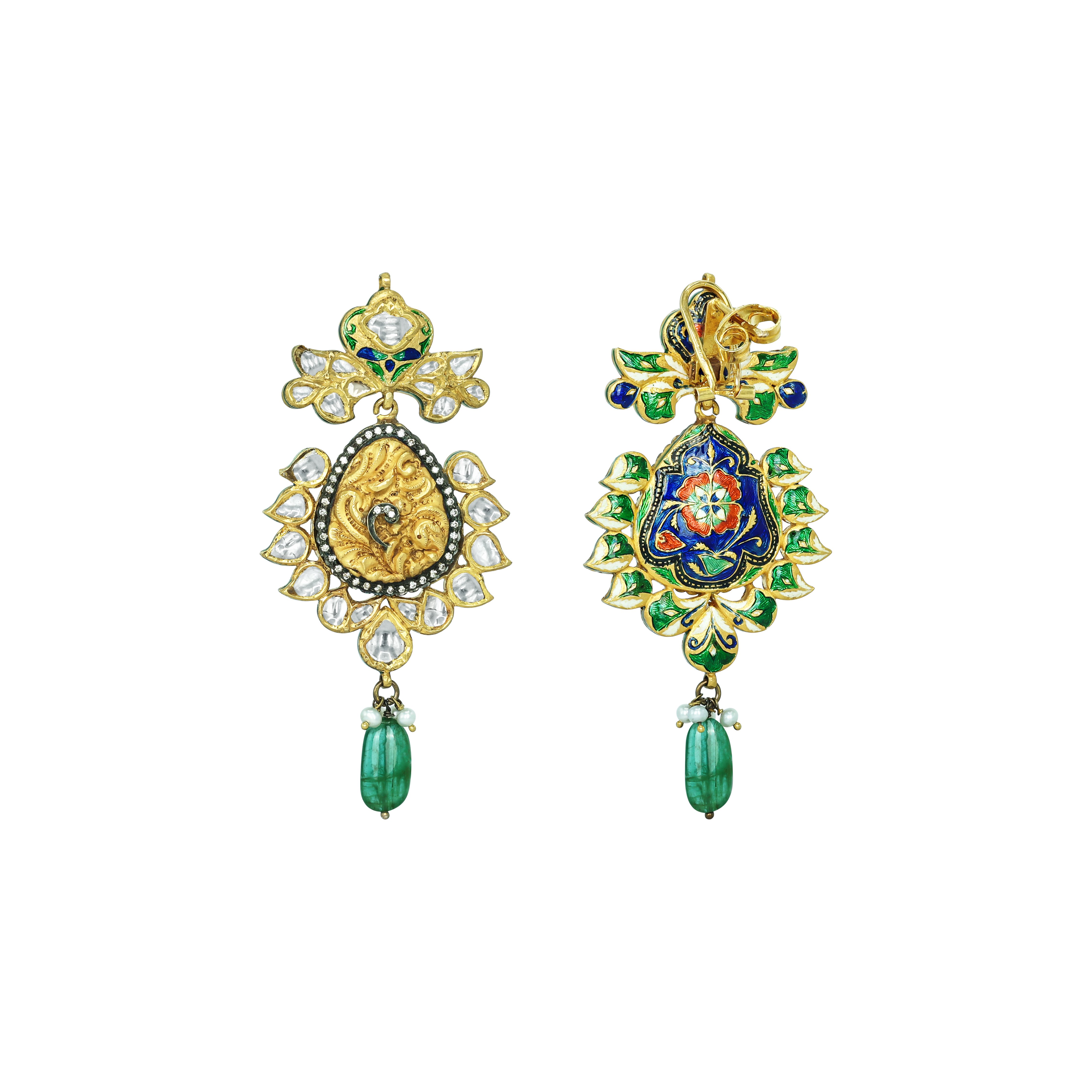 Earring with (NKCS0036-KMPE1117) Necklace