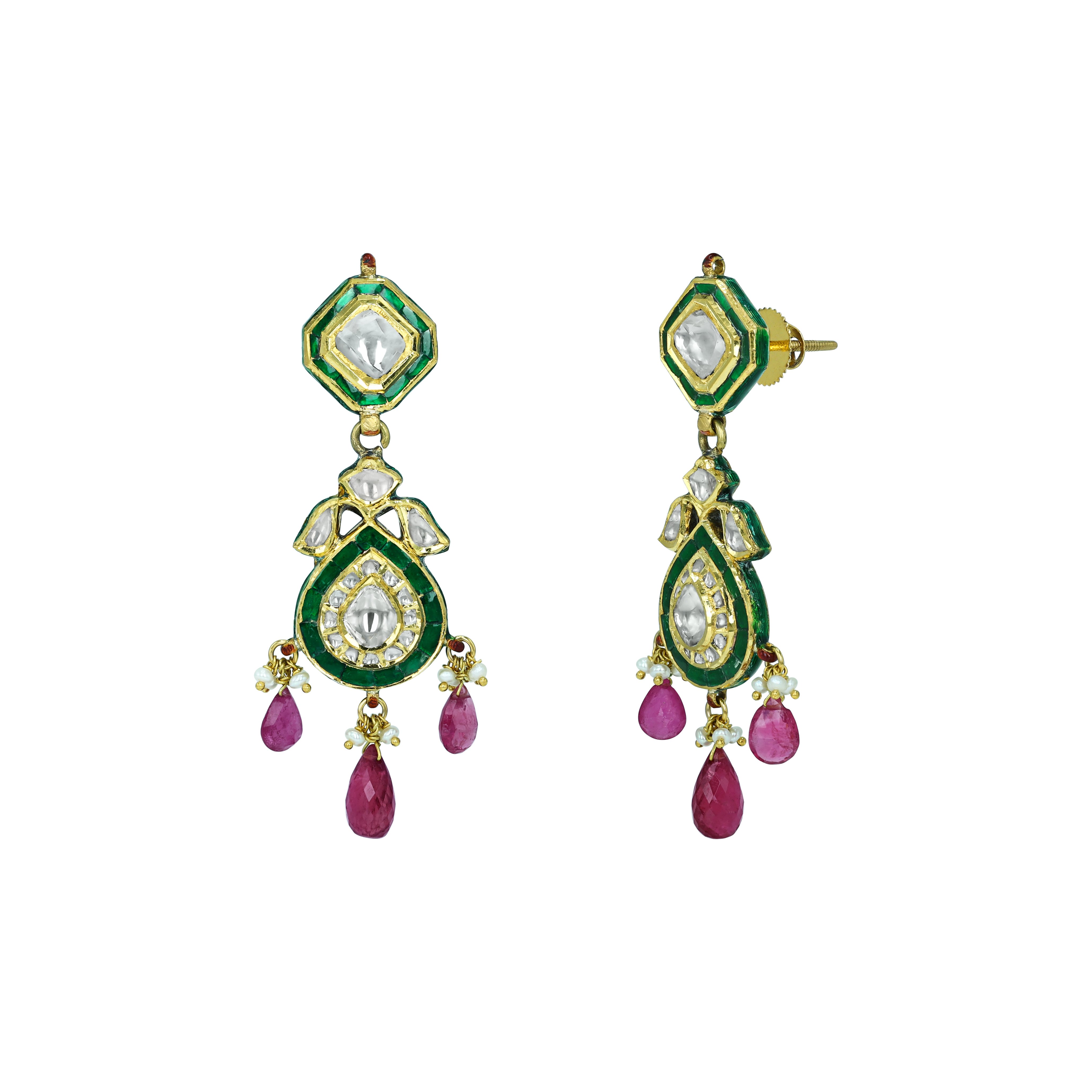 Earring with (SNO6379-KMNE3372) Necklace