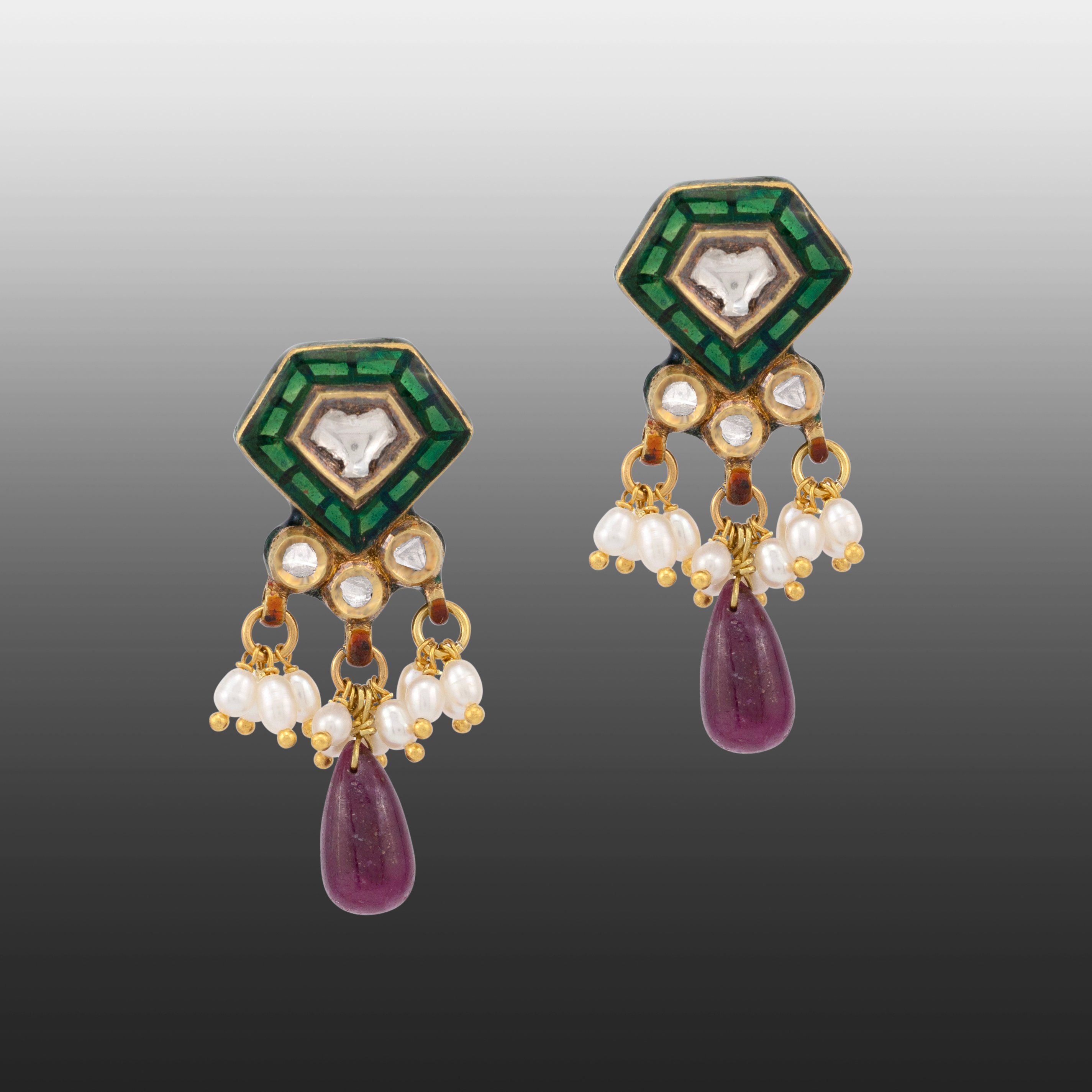 Earring with (SNO6772-KMNE3493) Necklace