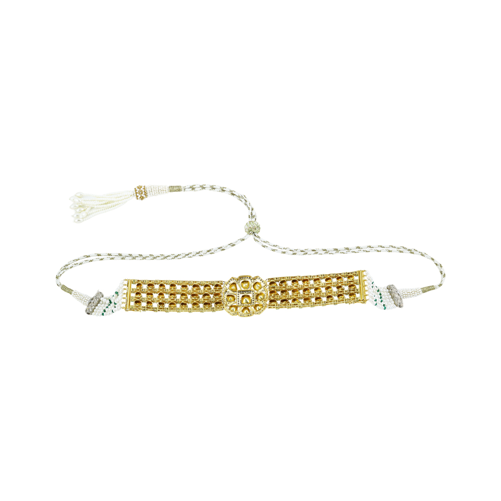 Convertible Bloom Bracelet Choker with diamonds and emeralds