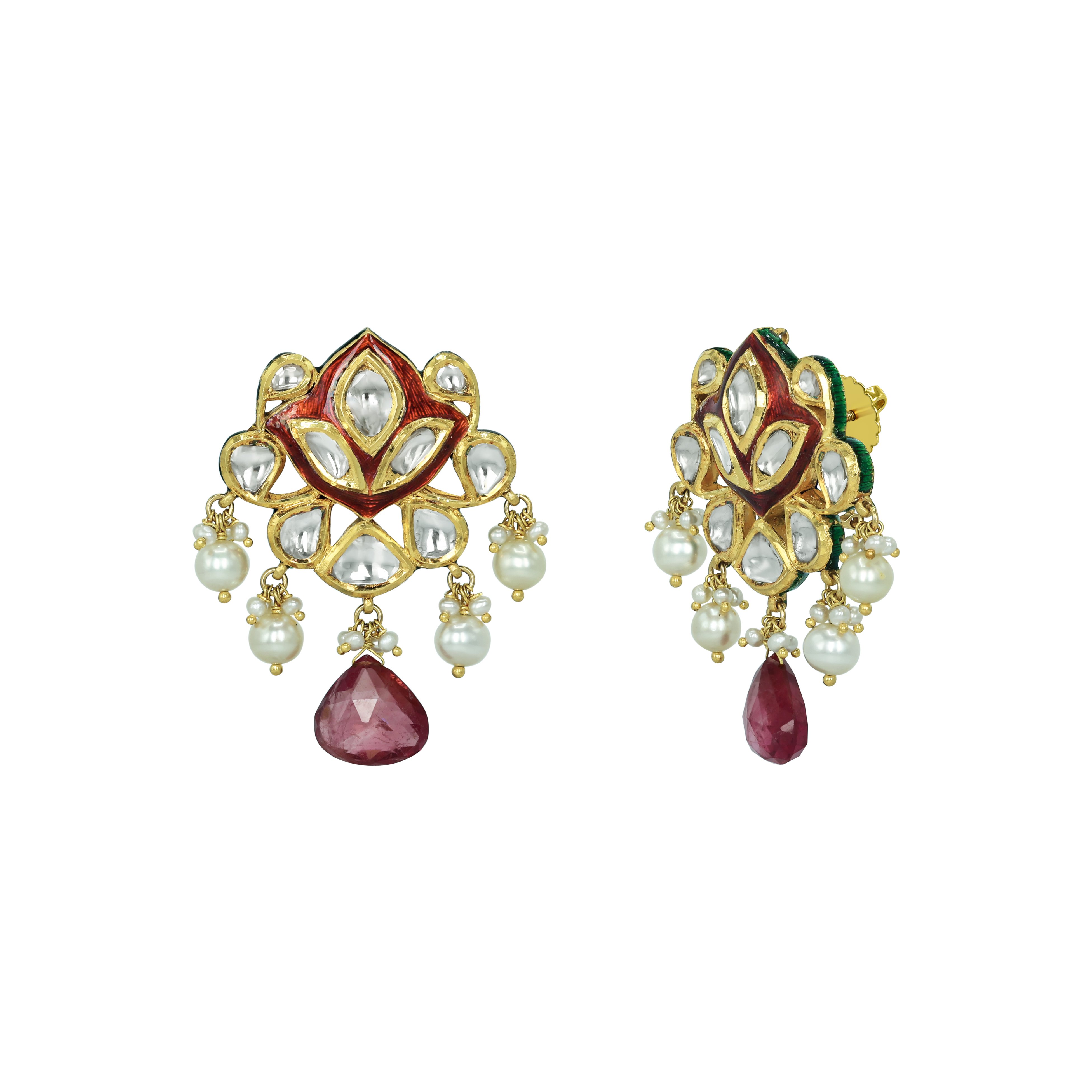 Earring with (SNO5922-KMPE1232) Necklace