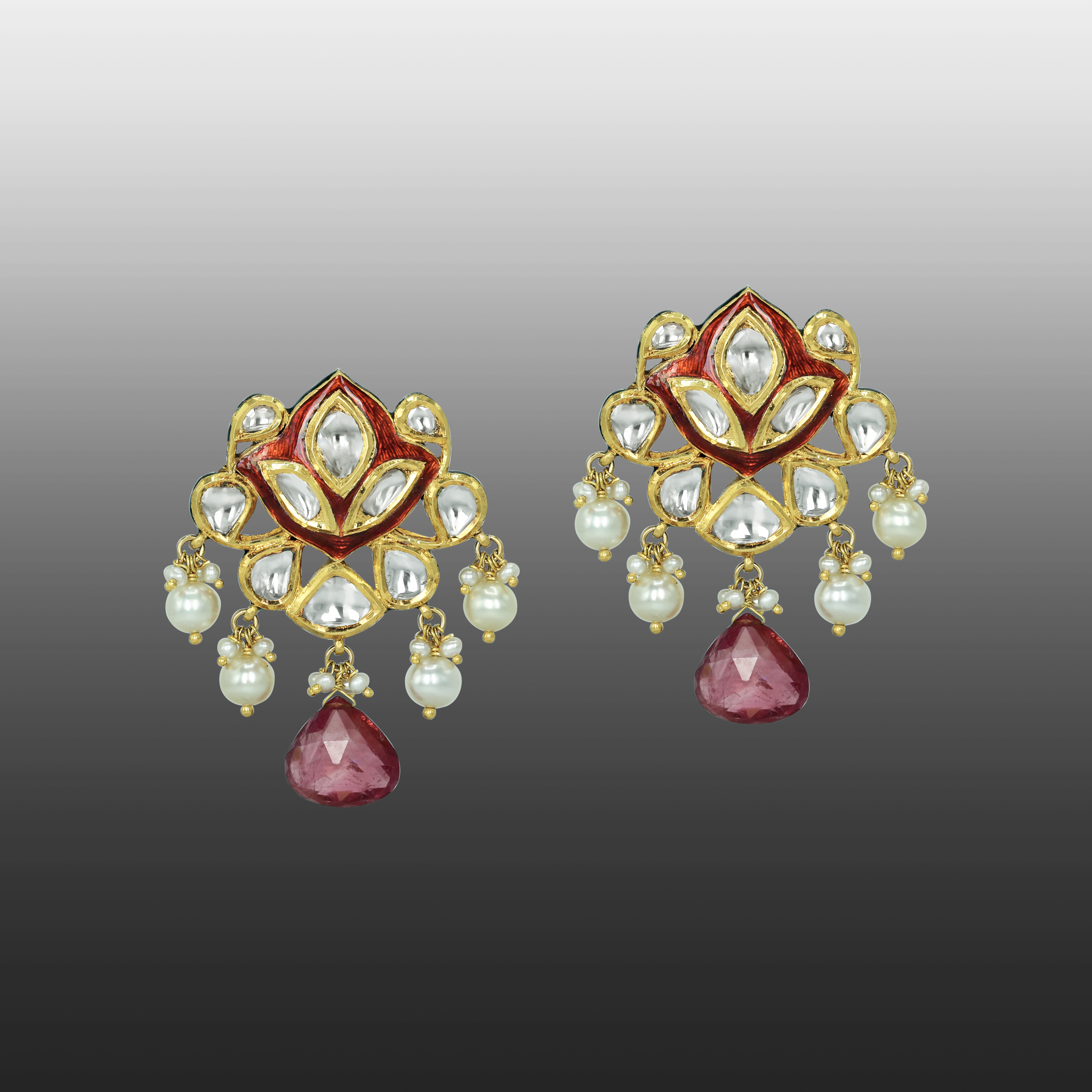 Earring with (SNO5922-KMPE1232) Necklace